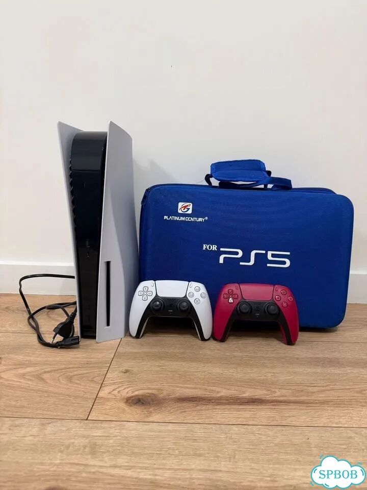 Sony PlayStation 5 с дисководом +2 геймпада + кейс фото 1