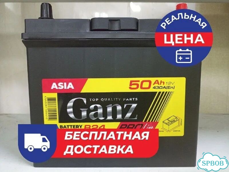 Аккумулятор 50 ач Ganz Pro-Line Asia фото 1