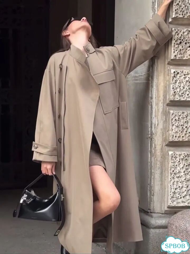 Тренч оливковый фото 1