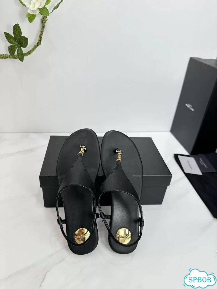 Кожаные Сандалии Saint Laurent cassandra фото 1