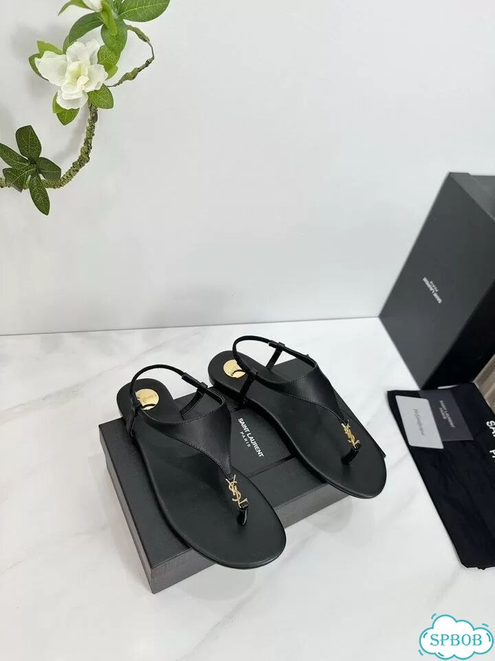 Кожаные Сандалии Saint Laurent cassandra фото 3