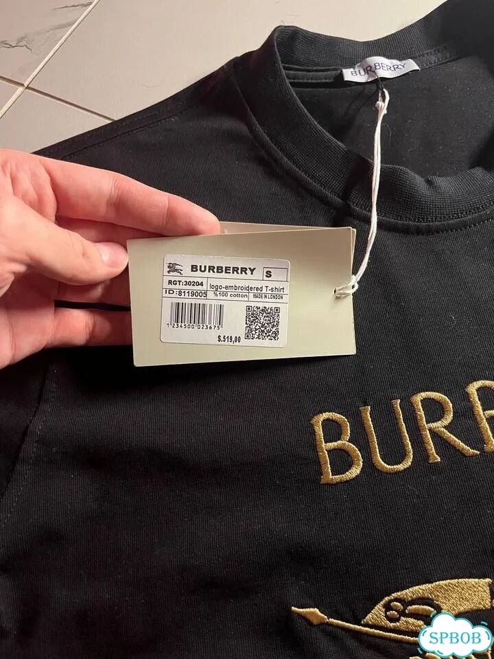 Футболка burberry черная фото 8