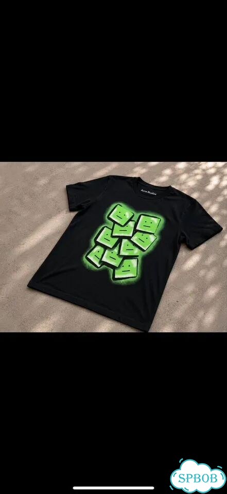 Футболка Acne Studios Block Smile черная фото 10