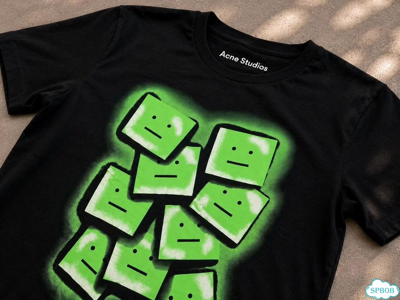 Футболка Acne Studios Block Smile черная фото 3