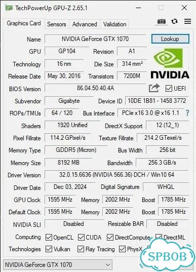 Видеокарта GTX 1070 8gb фото 3