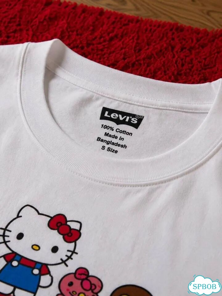 Футболка Levi’s Hello Kitty белая фото 5