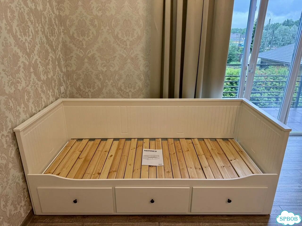 Кровать двуспальная 160×200 Хемнес IKEA фото 1