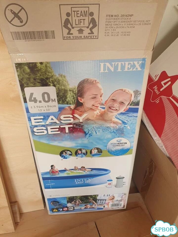 Бассейн intex надувной 4м фото 1