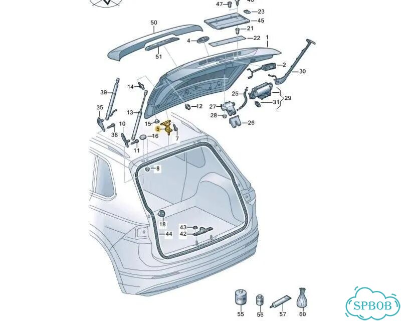 Петля двери багажника Volkswagen Tiguan MK 2 czda фото 3