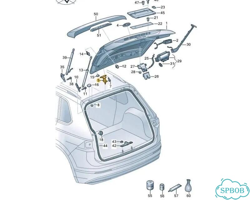 Петля двери багажника Volkswagen Tiguan MK 2 czda фото 3
