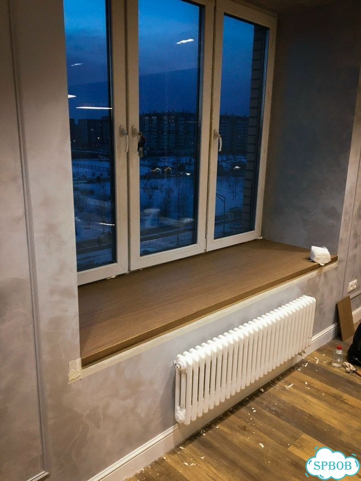 Подоконник из дерева на заказ. Массив дуба фото 5