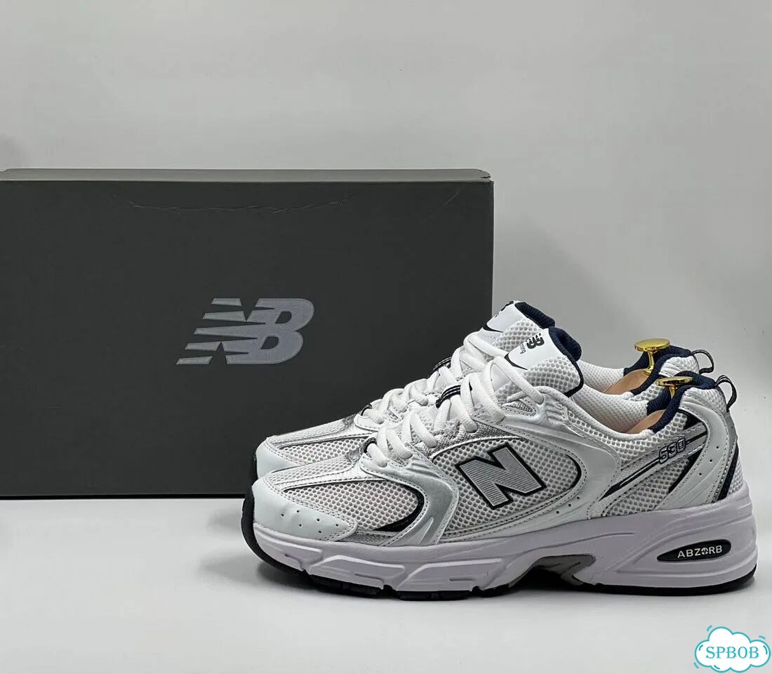 New Balance 530 White Black фото 1
