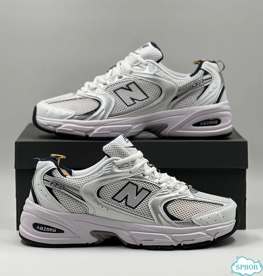 New Balance 530 White Black фото 5