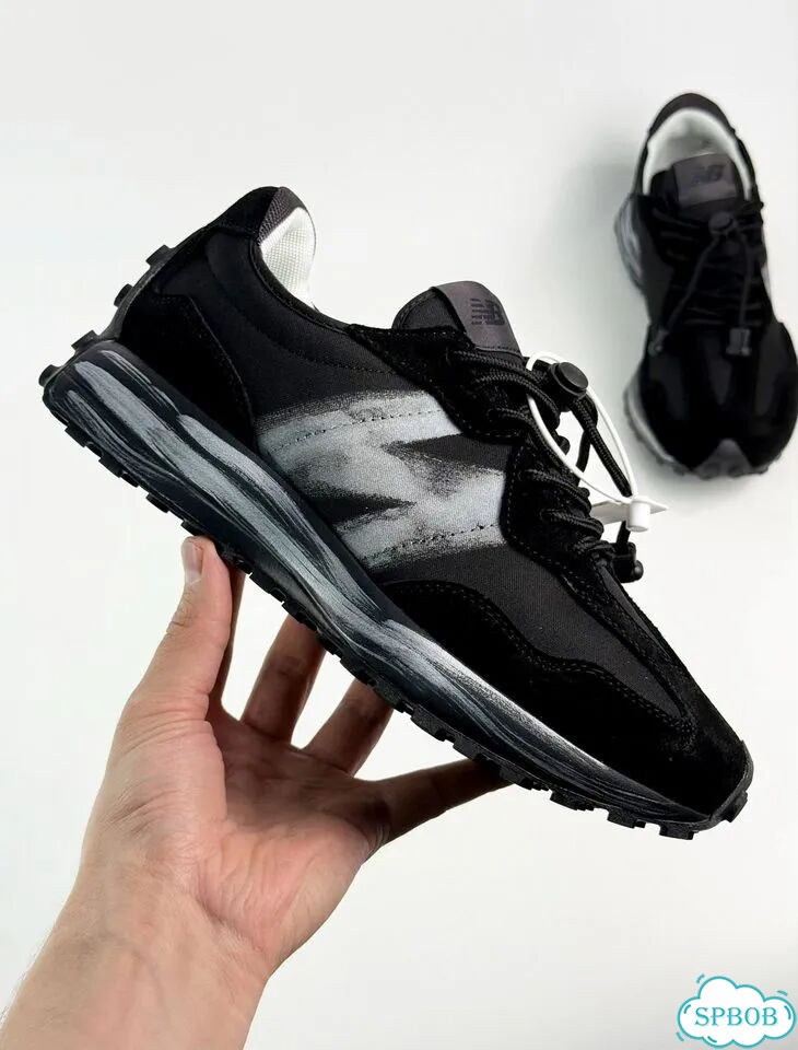 New Balance 327 Black White фото 2