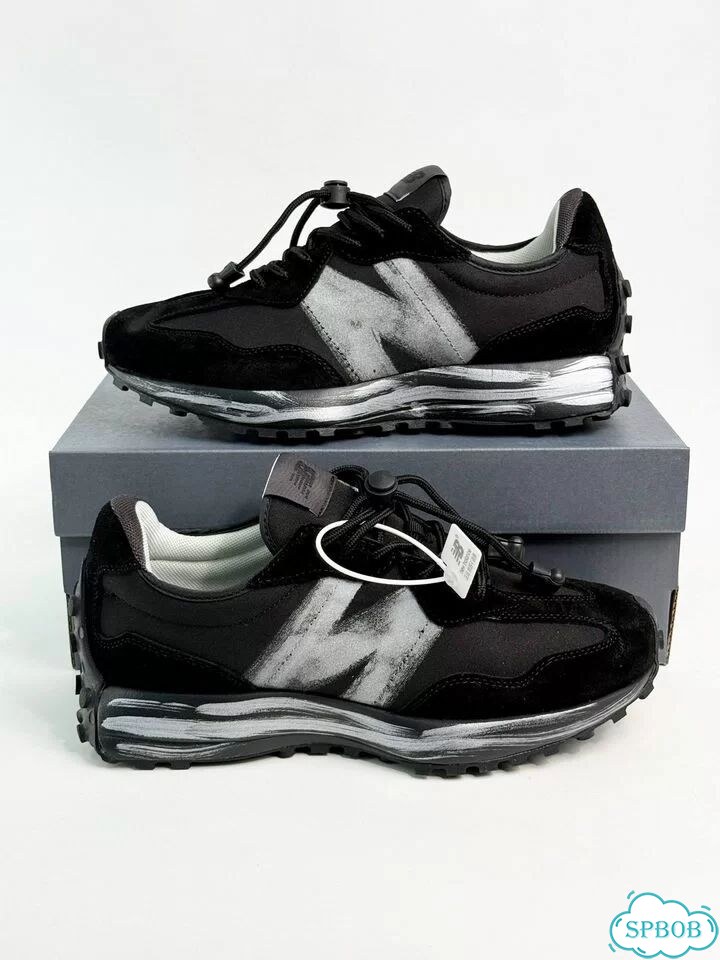 New Balance 327 Black White фото 5