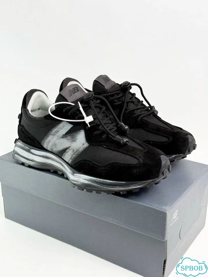 New Balance 327 Black White фото 8