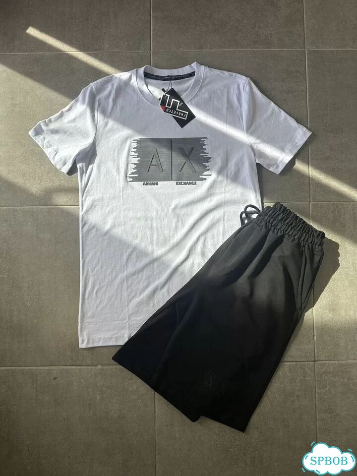 Костюм шорты футболка Armani Exchange LUX хб новые фото 3