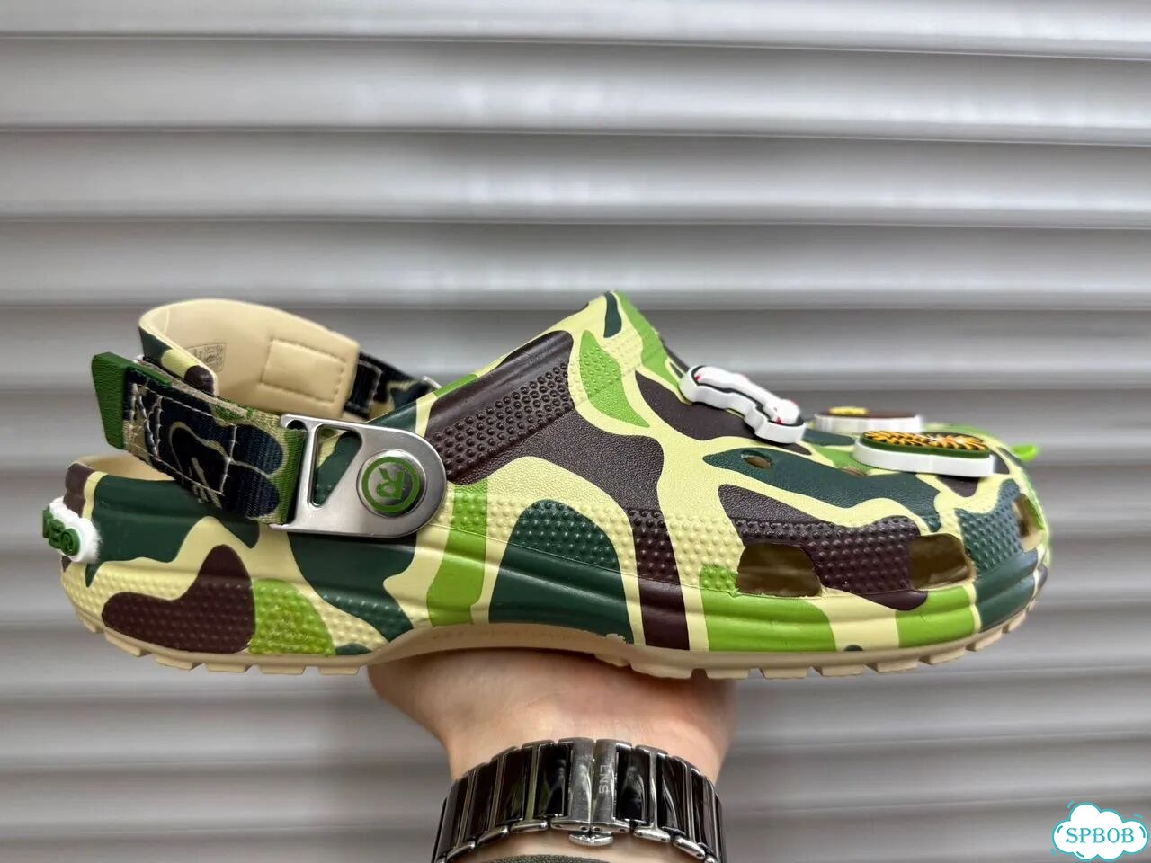 Кроксы Crocs bape Classic Clog Blue Camo фото 1
