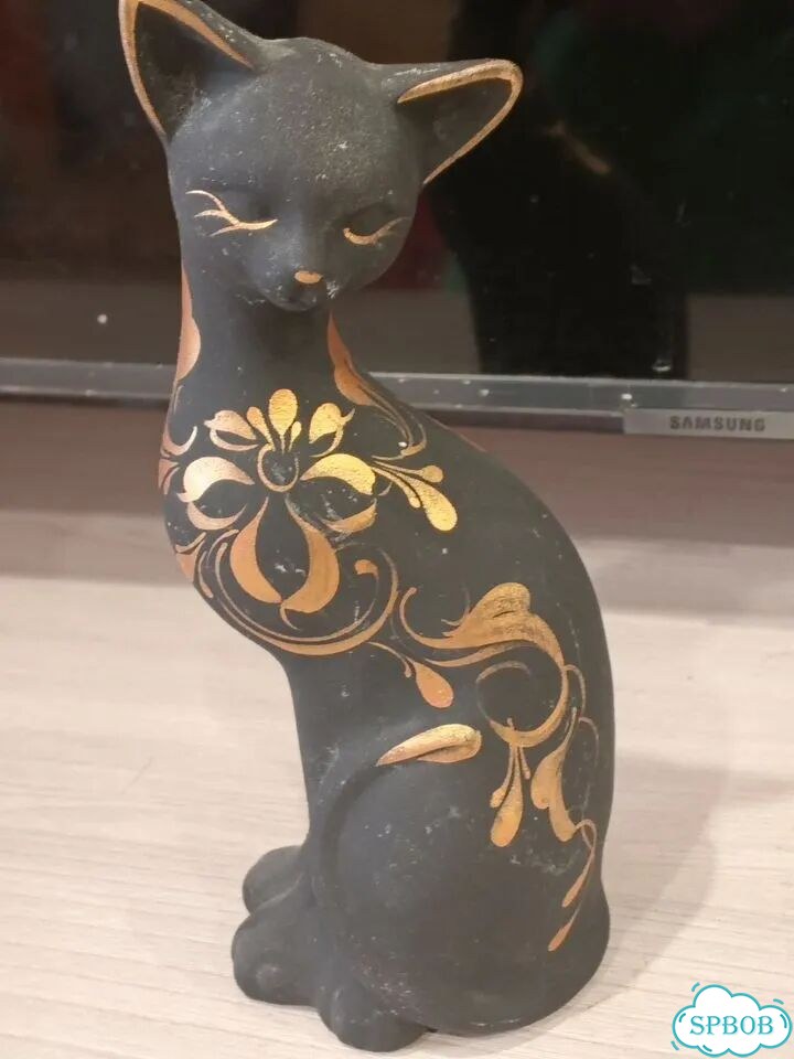 Статуэтка фарфор оберег кошка фото 1