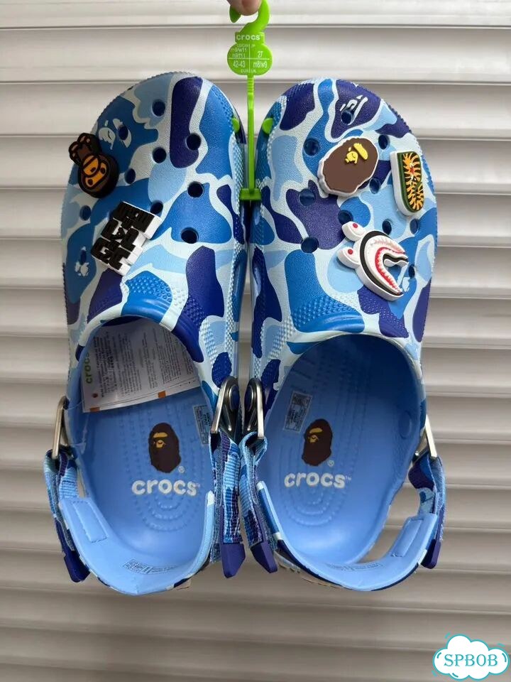Кроксы Crocs bape Classic Clog Blue Camo фото 2