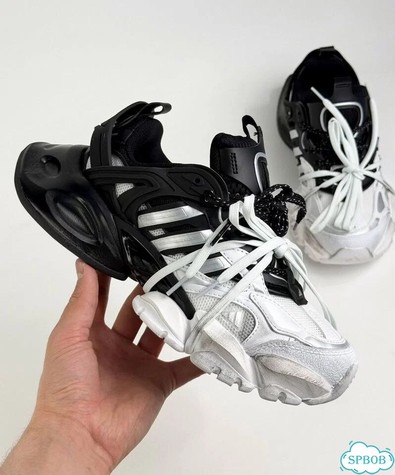 Adidas XLG Runner Deluxe Black White фото 3