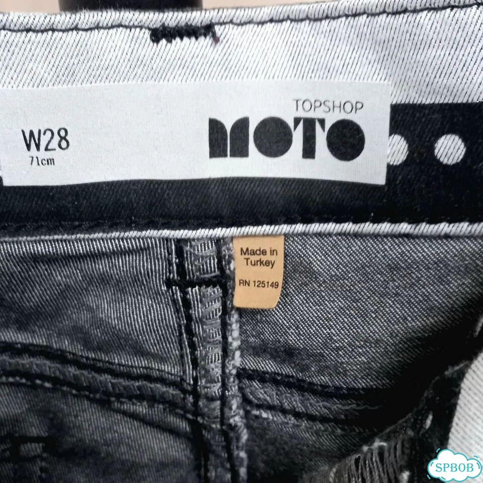 Джинсовые шорты Topshop moto 44 w28 принт графика фото 6
