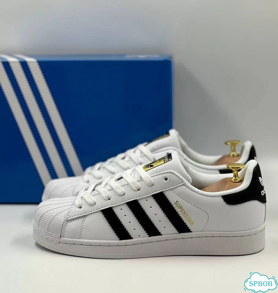 Adidas Superstar White Black фото 6