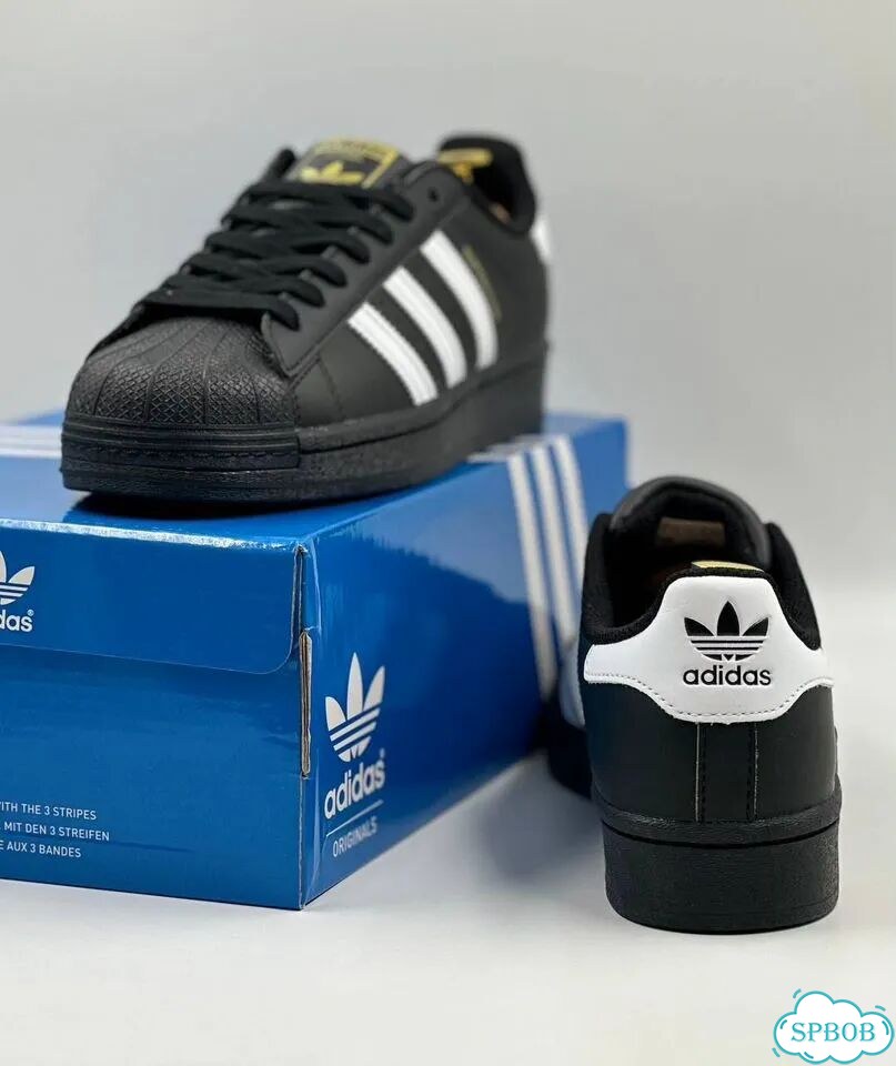 Adidas Superstar Black White фото 1