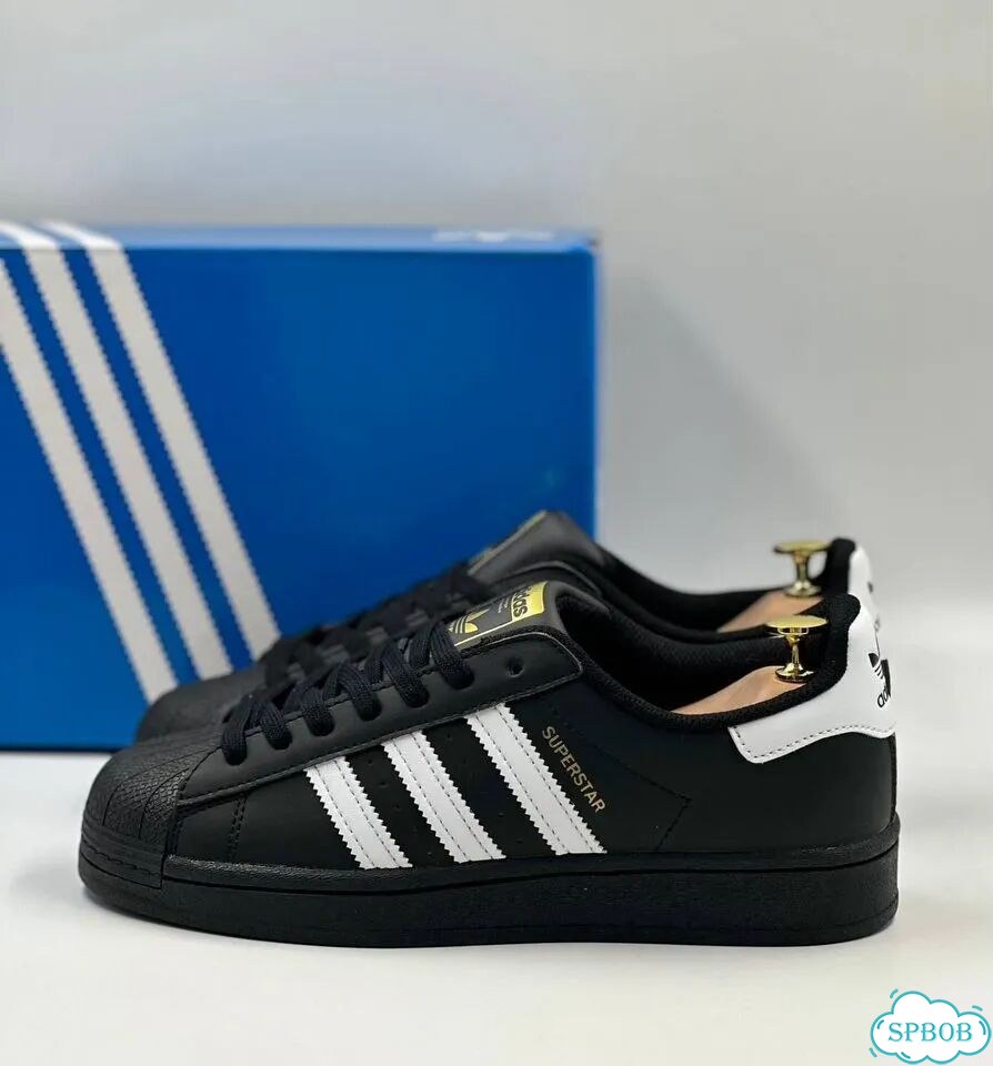 Adidas Superstar Black White фото 2