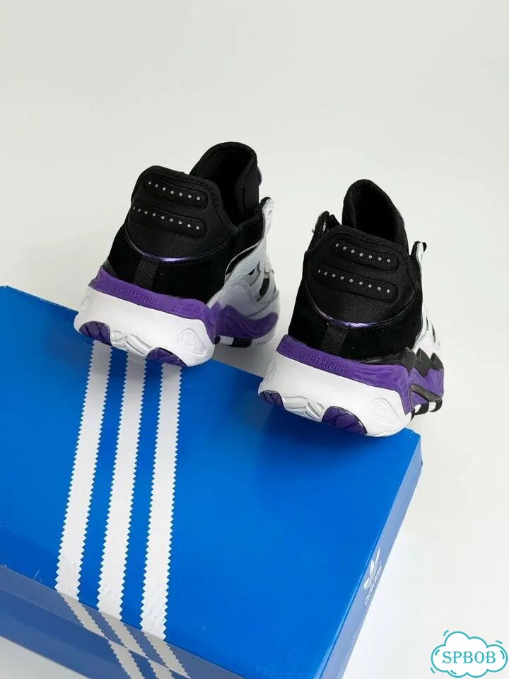 Adidas Niteball Black White Purple фото 3