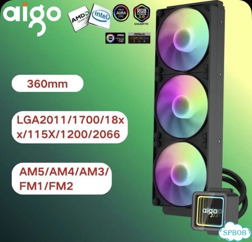 Радиаторы водяного охлаждения aigo AE360 argb фото 1
