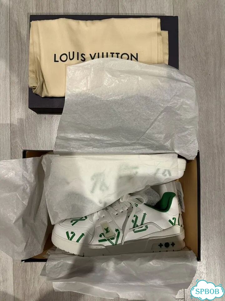 Louis Vuitton Trainer Sneaker White/Green 43 EUR фото 2