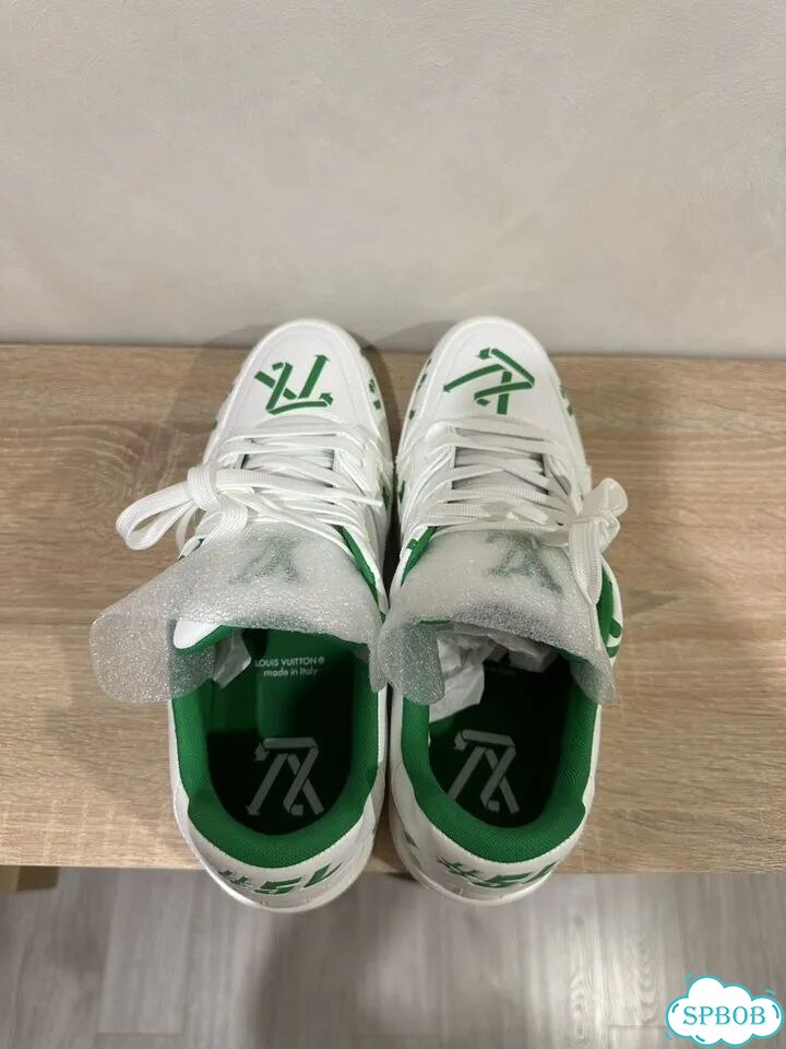 Louis Vuitton Trainer Sneaker White/Green 43 EUR фото 6