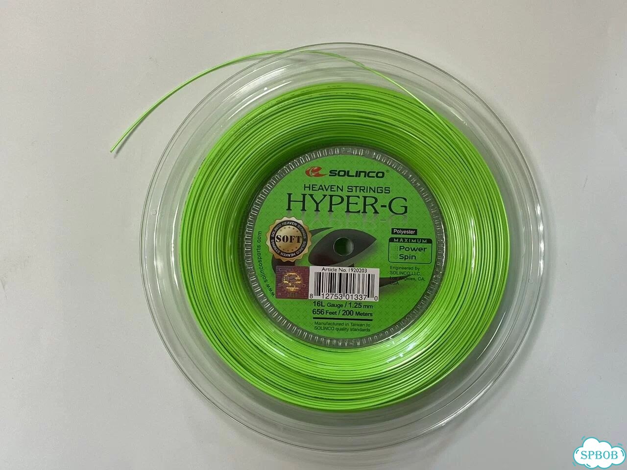 Solinco Hyper-G Soft Neon Green 200M (1.25мм) фото 1