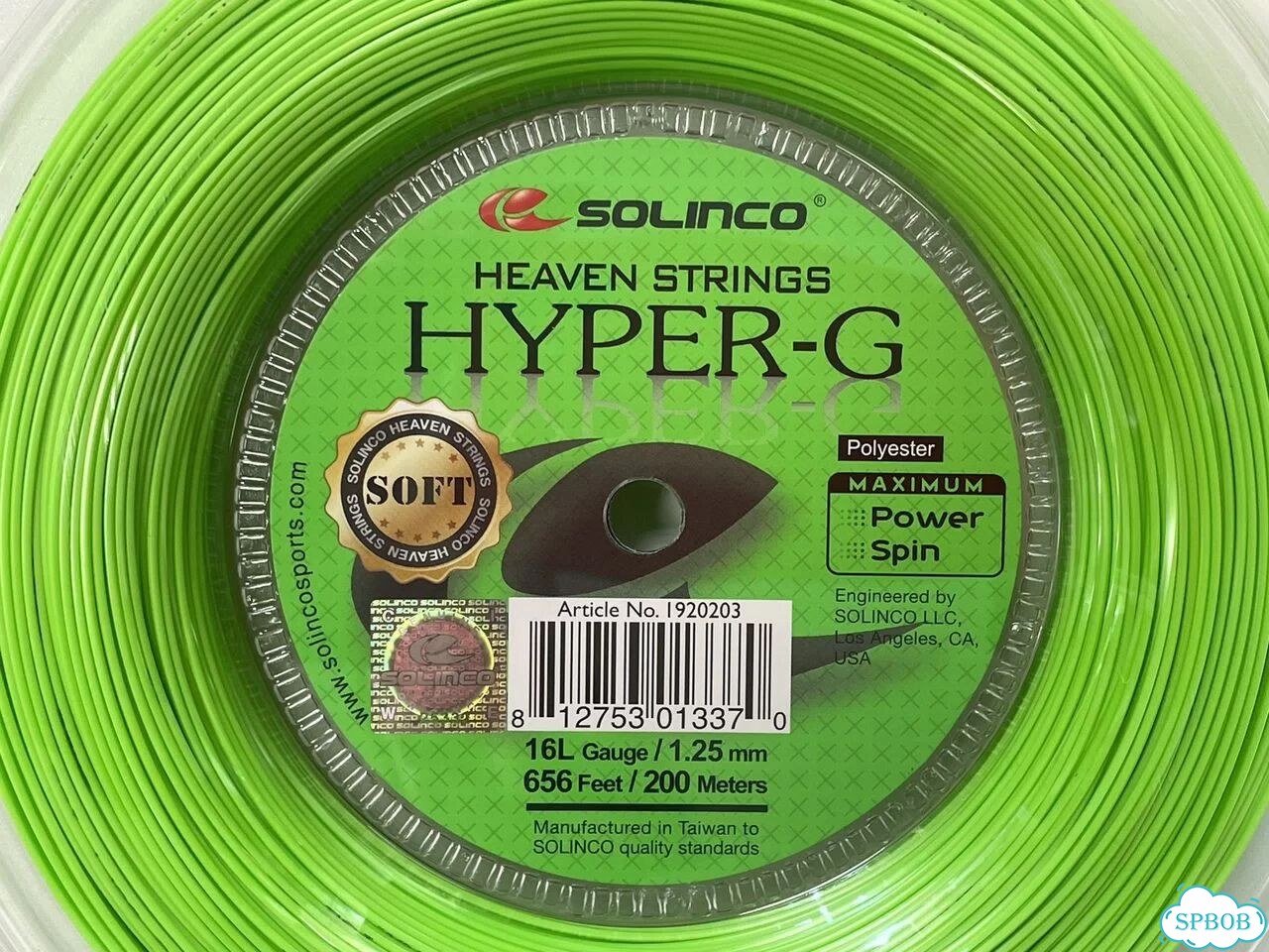 Solinco Hyper-G Soft Neon Green 200M (1.25мм) фото 2