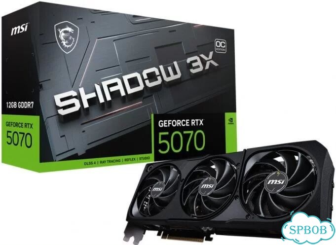 Видеокарта MSI RTX 5070 Shadow 3X OC 12G фото 1