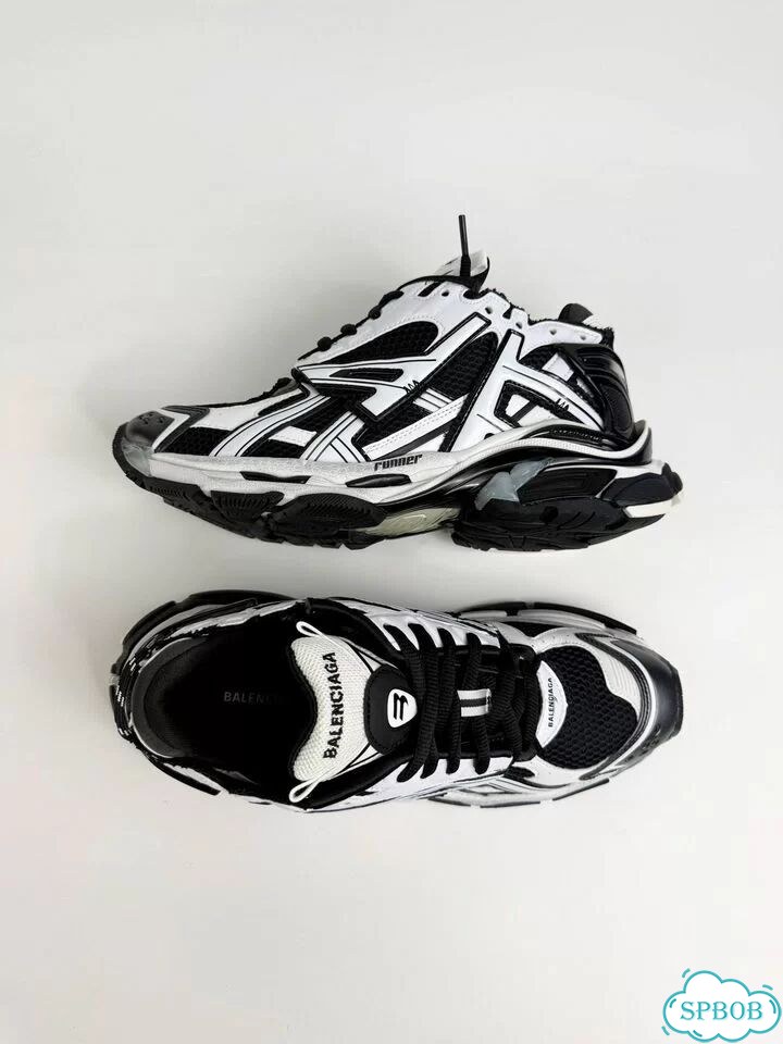 Balenciaga Runner Black White фото 5