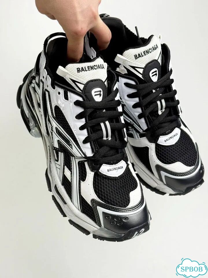Balenciaga Runner Black White фото 7