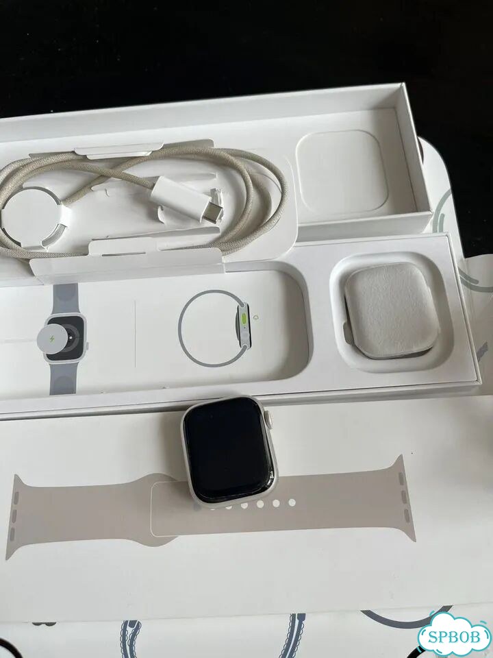 Часы apple watch 9 41 mm starlight фото 2