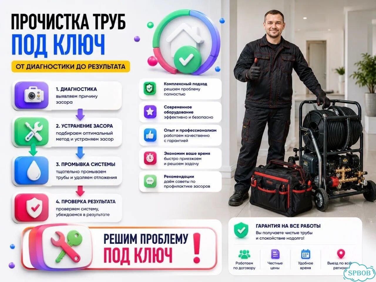Прочистка канализации. Устранение засоров фото 6
