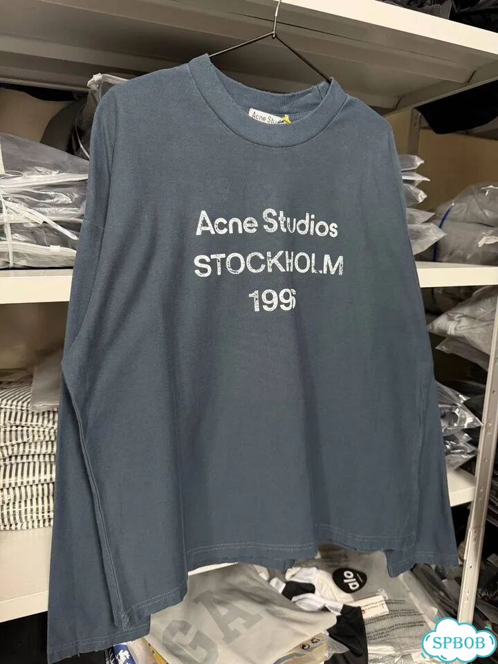 Лонгслив Acne Studios stockholm 1996 синий фото 3