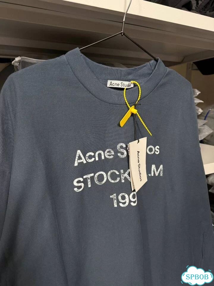 Лонгслив Acne Studios stockholm 1996 синий фото 4