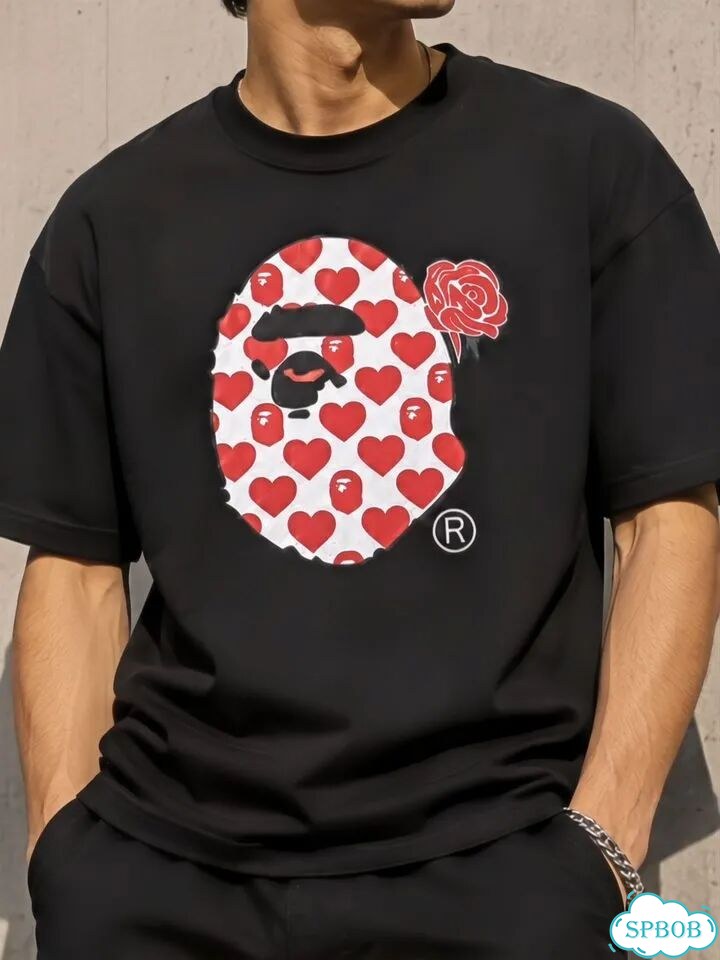 Bape Hearts Camo футболка фото 10