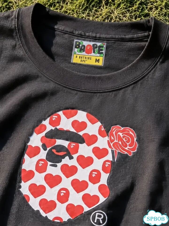 Bape Hearts Camo футболка фото 2