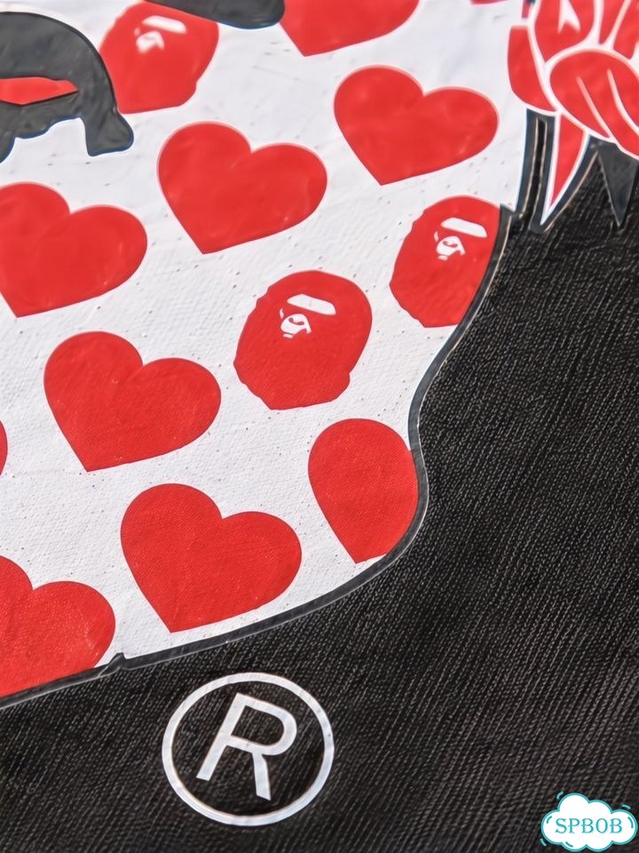 Bape Hearts Camo футболка фото 9
