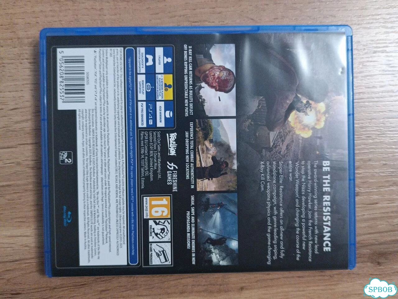 Sniper Elite resistance диск ps4 фото 2