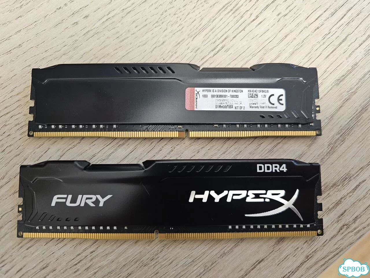 Kingston HyperX fury DDR4, 8 гб (2x4 гб) 2400 мгц фото 2