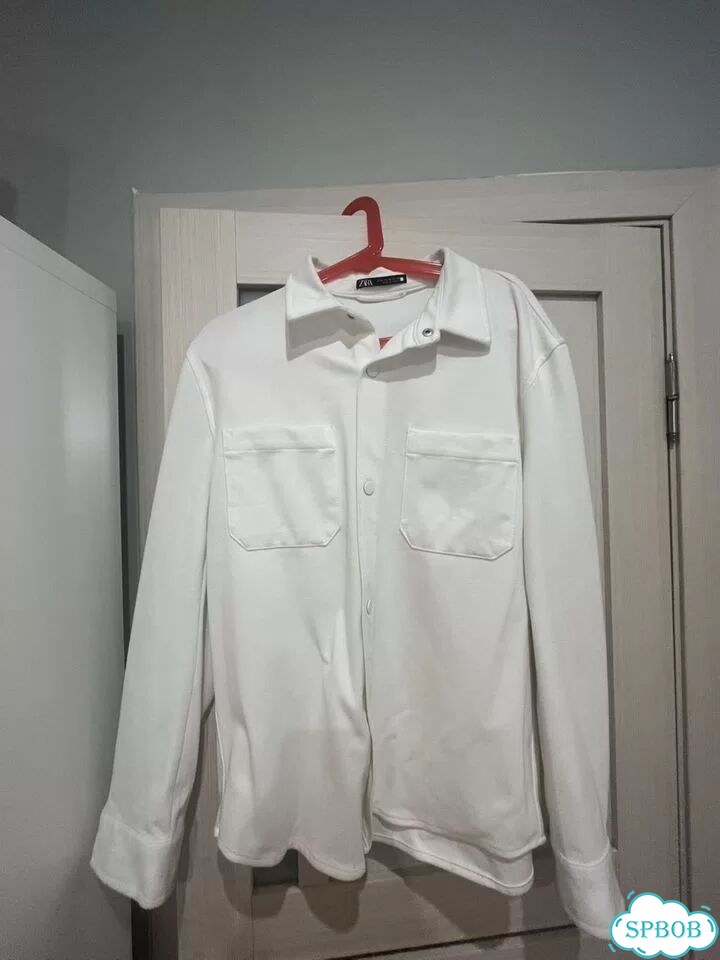 Кофта рубашка zara белая фото 1