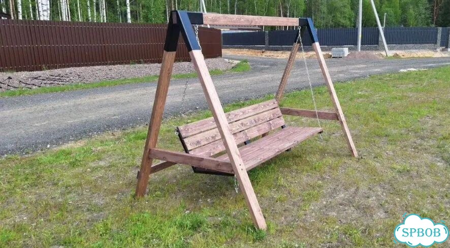 Качели садовые Скамейка фото 3