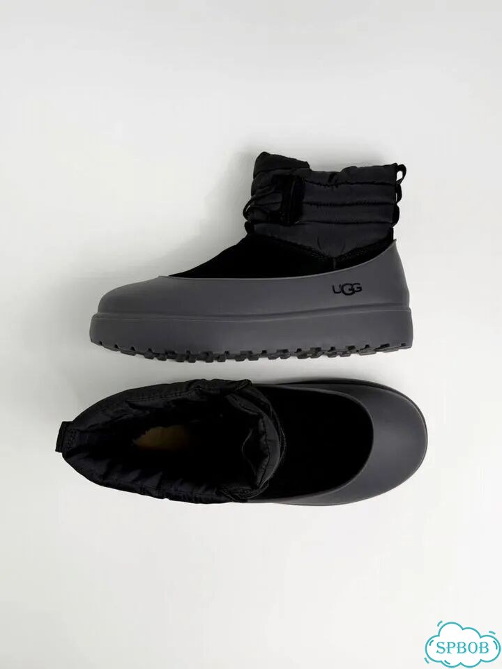 UGG Classic Mini Lace-Up Black Grey фото 2